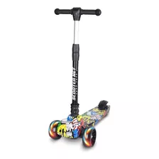 Patinete Scooter Dobrável 3 Rodinhas Led Cores Desenhado Mt