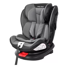 Cadeira Bebê Auto 0 A 36kg Rotação- Cinza Isofix Baby Style