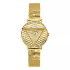 Reloj Para Mujer Guess Lady Frontier W1156l5 Color Dorado Color De La Correa Dorado2 Color Del Fondo Plata