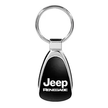 Jeep Renegade Negro Tear Drop Llavero- Au-tomotive Gold, Inc