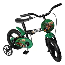 Bicicleta Infantil Aro 12 Criança Kid Preto/verde