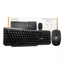 Kit Teclado E Mouse Sem Fio Wireless Usb Plug Play Abnt2