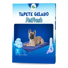 Tapete Gelado Refrescante Tamanho P 45cm X 45cm Azul Petmais