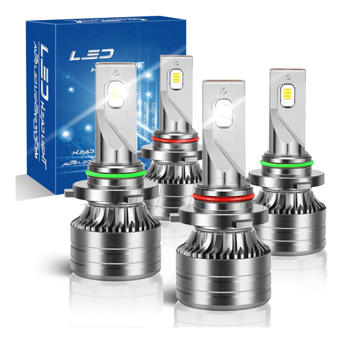 Carcasa De Faros Cuadrados De 7 Pulgadas + 9003/h4 Led Faros