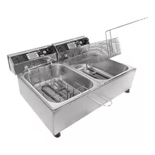 Fritadeira Industrial Ipe Cozinhas Profissional Fidi 10000 10l Prateada 60 Hz 110v