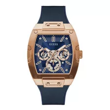 Reloj Guess Phoenix Originals Gw0202g4 Hombre Color Del Fondo Azul Color De La Correa Azul Color Del Bisel Cobrizo