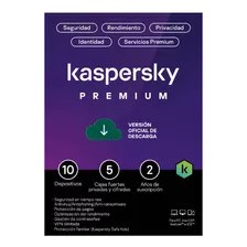 Kaspersky Antivirus Premium 10 Dispositivos Por 2 Años