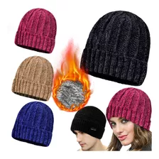 Gorro Lana Doble Felpa Hombre Mujer Frio Invierno Liso Ofert