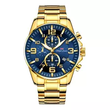 Relógio Masculino Philiph Cronografo Dourado Pl80125645m