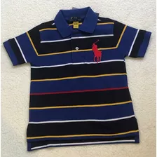 Camiseta Manga Curta Polo Ralph Lauren Listrada Gola Polo