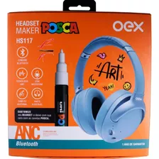 Headset Customizavel + Caneta Posca Bluetooth Oex Hs117