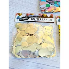 Confetti Metalizado Dorado, Pateado, Multicolor 25 Gramos