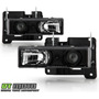 Par Faros Negro Led Chevrolet K2500 Scottsdale 1990 5.0l