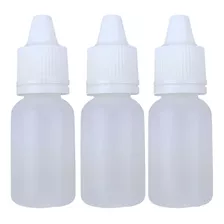 100 Frascos Plástico De 10ml Conta Gotas Tampa Lacre 