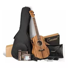 Caramelo Cb207 Ukelele Acustico Electrico Baritono Acacia