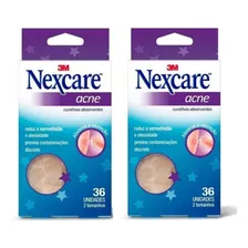 Curativo Absorvente Para Acne Nexcare C/36 Unidades Kit 2cxs