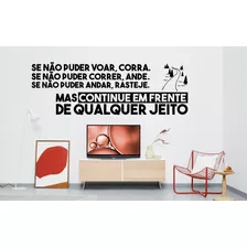 Adesivo De Parede Decorativo Frase Se Não Puder Voar, Corra 