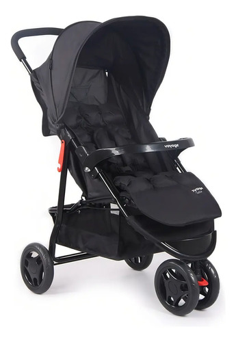 Carrinho De Passeio Para Bebê Delta (até 15kg) Preto - Voyage