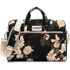 Dachee Black Peony Pattern 15 Pulgadas Bolso Bandolera Imper