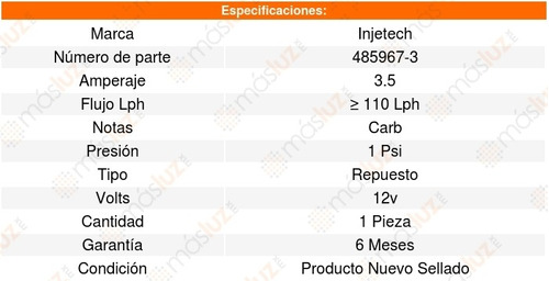 Repuesto Bomba Combustible Vega 4cil 2.3l 71_77 8247564 Foto 3