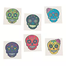 Sugar Skull Tatuajes Temporales - Ropa Accesorios - 72 Pieza