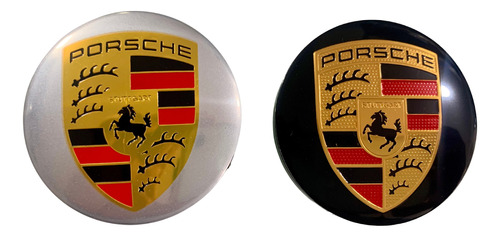 4 Emblemas Adhesivos Porsche 56mm + Tap Vlvulas Foto 2