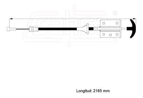 Cable Liberador De Cofre Para Dodge Ram 250 3.9l 1988 Foto 2