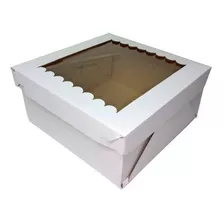 Pack 25 Cajas De Tortas/desayunos/sand De Miga 27x27x13 Cm