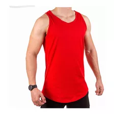 Regata Camisa Masculina Long Line Oversized Swag Vermelha 