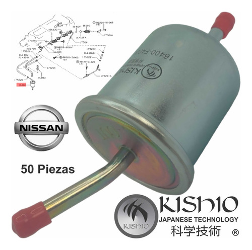 50 Filtros Gasolina Tubo Semi Curvo Nissan Stanza 2.4 90-92 Foto 5