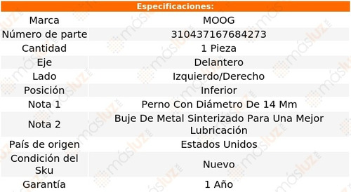 Set 2 Rotulas Del Inf Jaguar S-type 00-02 Moog Foto 2