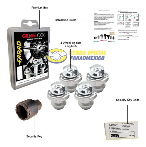 Birlos De Seguridad Galaxylock Toyota Camry Xle Foto 3