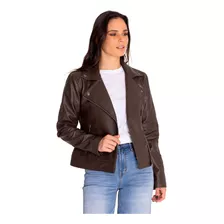 Chaqueta Cuero Mujer Foundation Faux Leather Café Cat