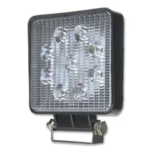 100un Farol Milha Quadrado 09 Led 27w 12/24v Caminhão Trator