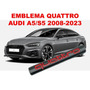 Emblema Quattro Audi A5 2019 En Adelante Cromado/negro