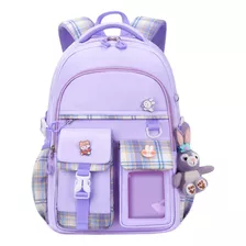 Mochila Escolar Impermeable Ligero Para Niñas Primarias Secundarias Juvenil Estilo Coreano Kawaii De Moda 