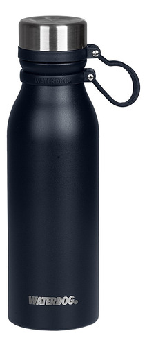 Botella Waterdog Tongo 750ml Pared Simple Aluminio Negro