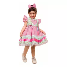 Vestido Junino Festa Junina Luxo Infantil Caipira São João E