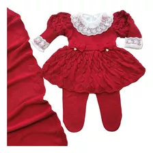 Kit Saída Maternidade Bebê Menina Enxoval Princesa Tricot