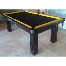 Mesa Sinuca Bilhar Snooker 1,90 X 1,15 Pedra Ardósia Bicolor