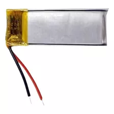 501240 3,7v 300mah 2 Fios 5mm X 12mm X 40mm Recarregavel -