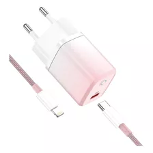 Carregador Turbo Fancy Usb-c 20w Compativel iPhone 12 13 14 Cor Rosa