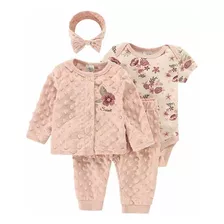 Pack De Conjunto De Plush De Bebe, Ajuares 4 Piezas Completo