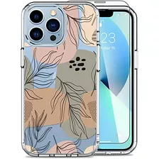 Funda Luhouri Para iPhone 13 Pro-hojas Tropicales