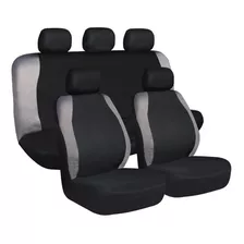 Kit Cubreasiento Básico Negro/gris 8 Piezas