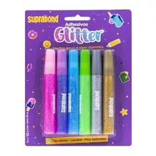 Set Suprabond Adhesivo Glitter Glue 6 Colores