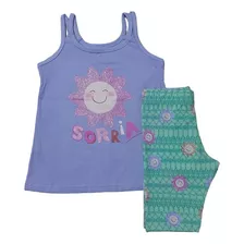 Conjunto Verão Infantil Menina Blusa Short Promoção Malwee