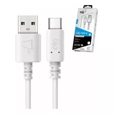 Cabo Usb Tipo C 1m Branco Tcusb ELG - Un