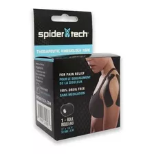 Tape Cinta Kinesiologica Neuromuscular Spidertech 50mm X 5m Color Negro