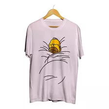 Remera Estampada Homero Durmiendo Algodón Serigrafía Digital